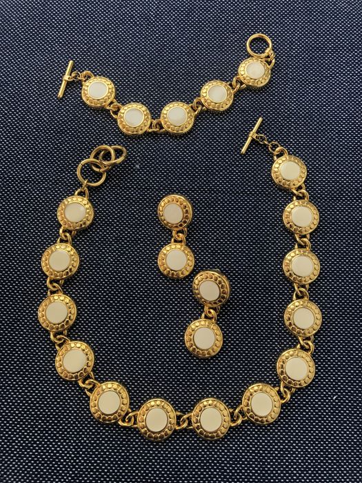 Вінтажний набір. Сережки в стилі Cos. Кольє кулон Pilgrim