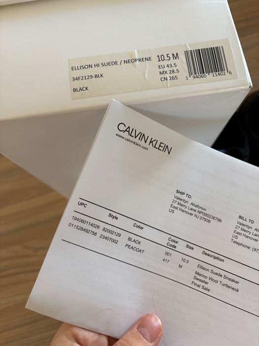 Кросівки Calvin Klein 10.5 розмір (43.5)