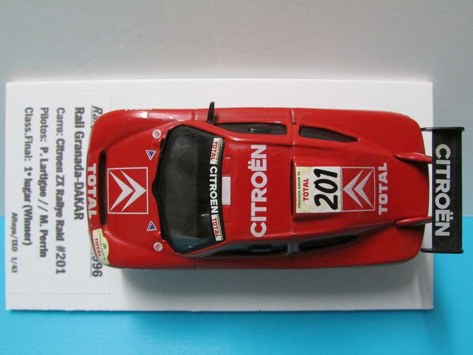 Citroen ZX Rallye Raid #201: Vencedor Rali Dakar 1996 - escala 1/43