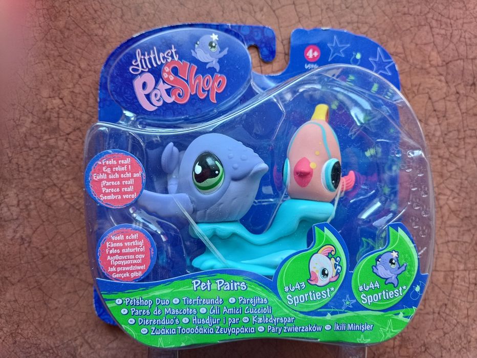 Figurki  #643 i #644 WIELORYB I RYBKA - UNIKAT - Littlest Pet Shop LPS