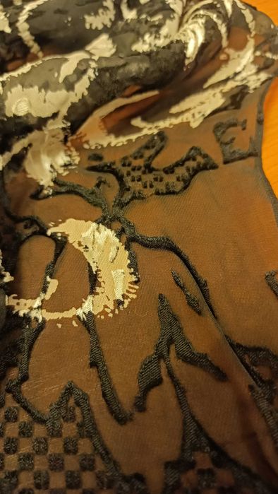 Luksusowy szal Episode jedwab i wiskoza devoré  wypalany wzór