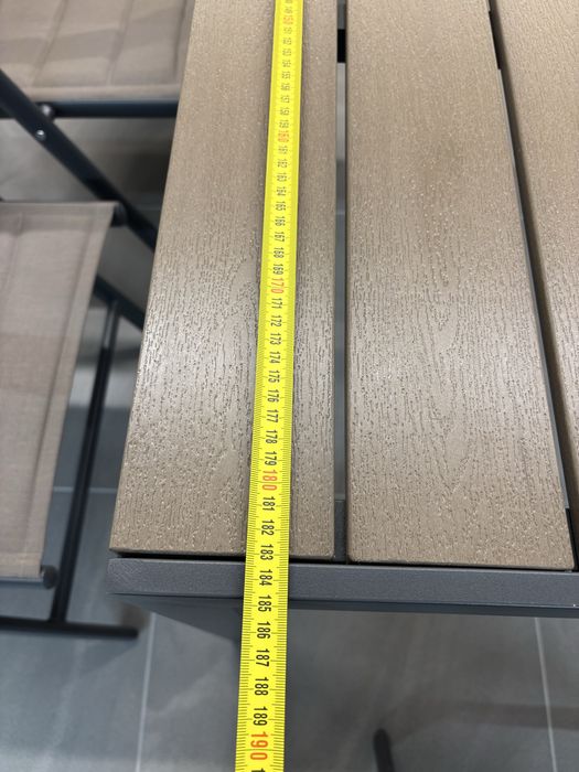 Stół ogrodowy aluminiowy Ibiza 180 cm Grey / Taupe+ 8 krzeseł