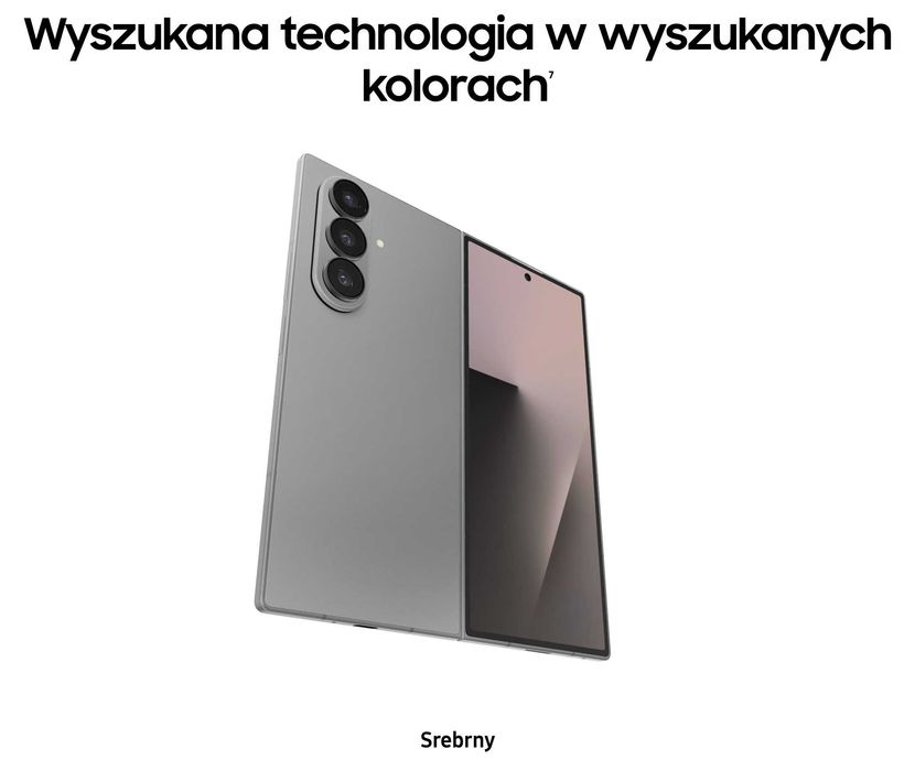 Nowy Galaxy Z Fold7 12/256GB Silver Shadow Sklep CentralGsm Warszawa
