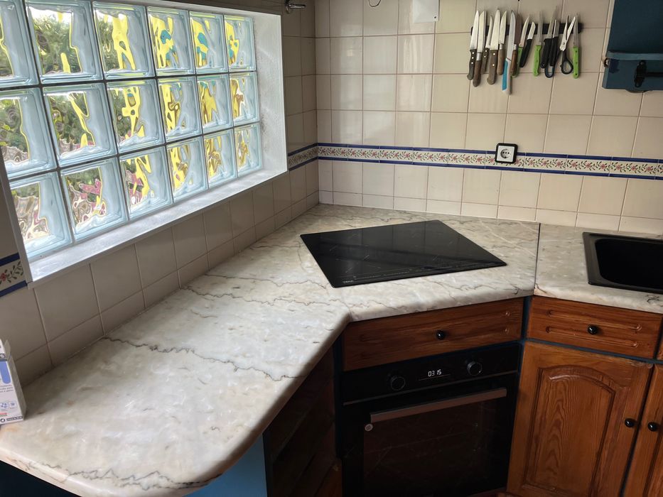 Pedra mármore de bancada de cozinha