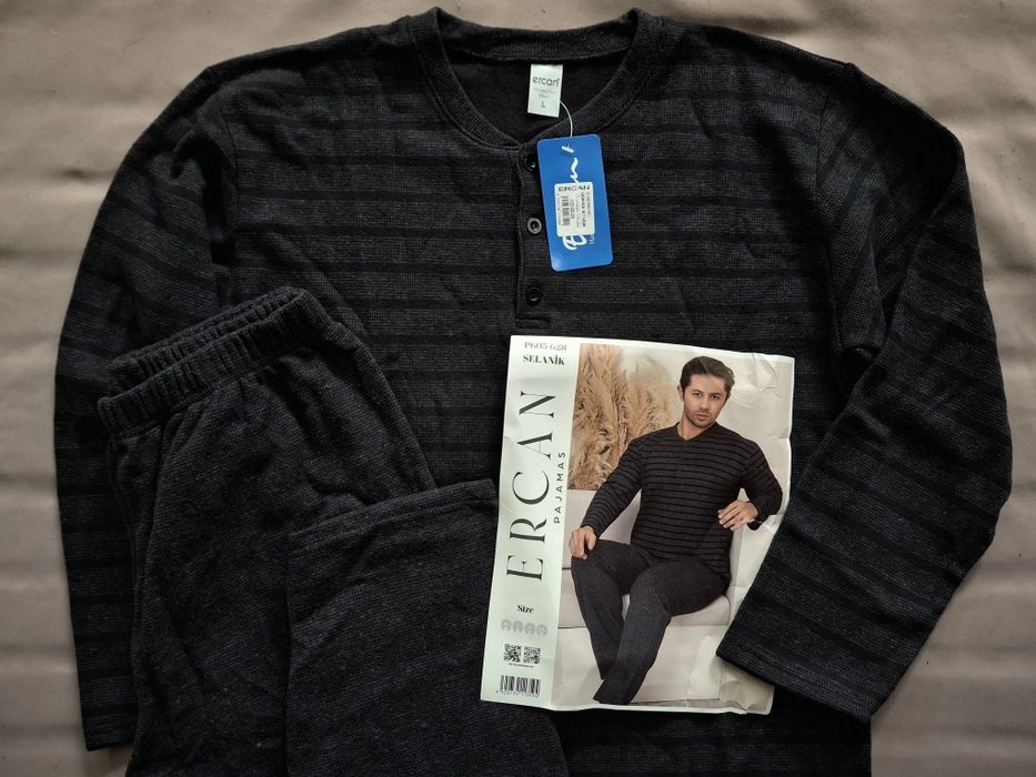 Піжама чоловіча тепла трикотаж на байці  Ercan Туреччина  р.M-2XL