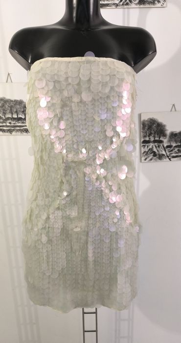 Sukienka cekinowa ASOS Black 40