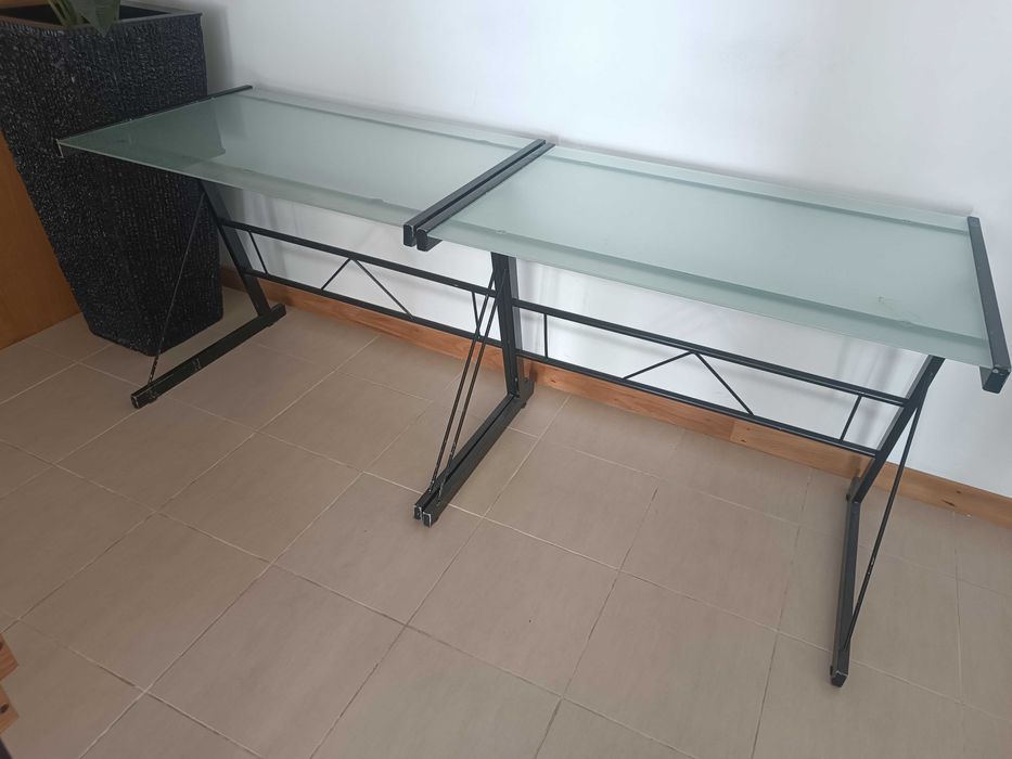 Mesas escritório em vidro