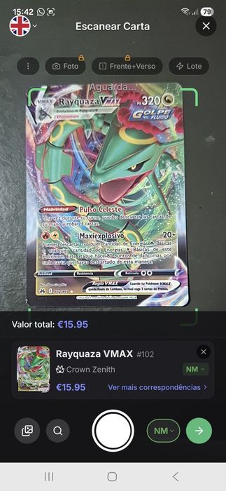 Cartas pokemon coleccionáveis