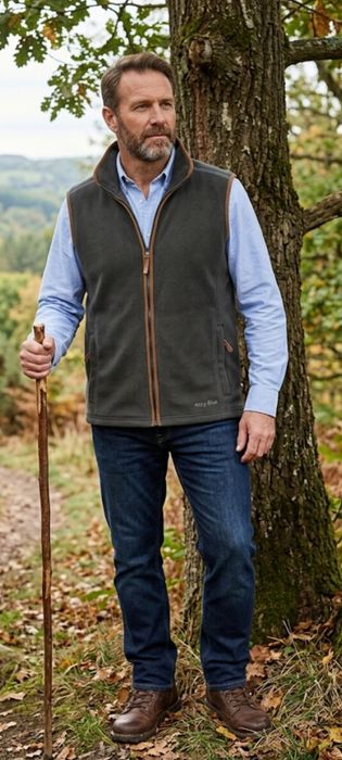 Чоловічій жилет Теплий флісовий жилет Hazy Blue Country Collection (Розмір 18 / L- XL-