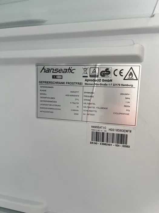 Морозильна камера б у Hanseatic морозилка морозильная камера