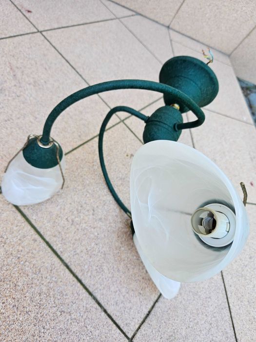 Zielona Lampa   wiszaca