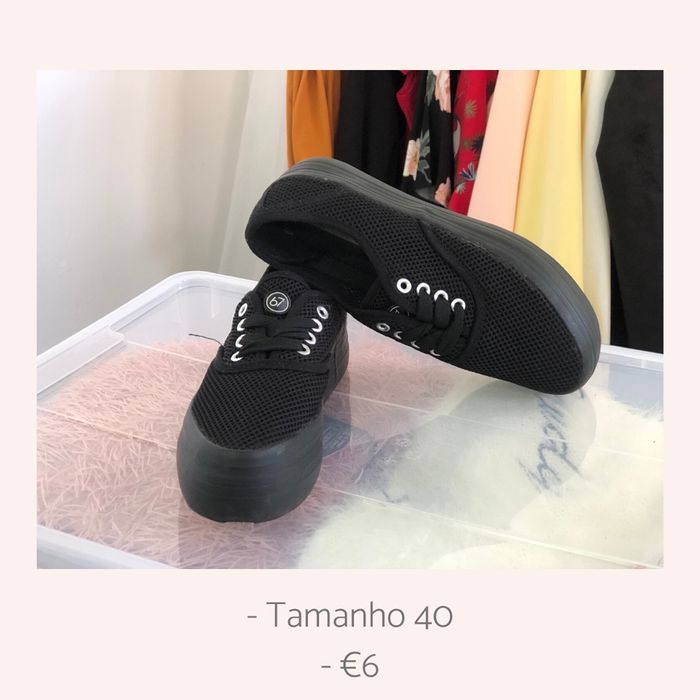 Tenis Plataforma Preto