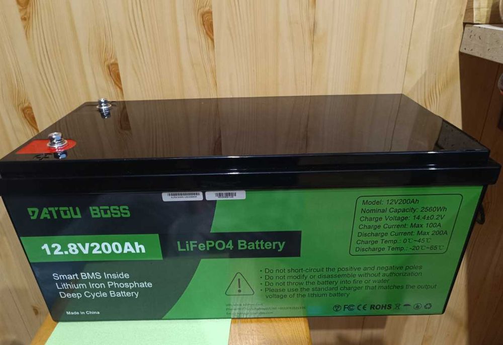 аккумулятор 200 Ah Datouboss LiFePO4 батарея 12.8 v литий-жел-фосф bms