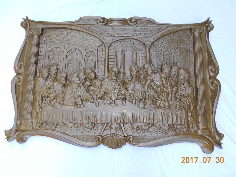 Płaskorzeźba ostatnia wieczerza.