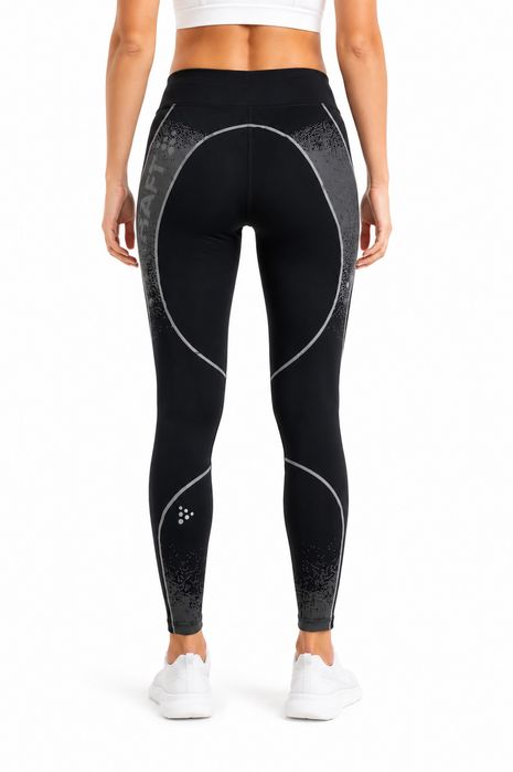 Legginsy geometryczny print refleksyjne M
