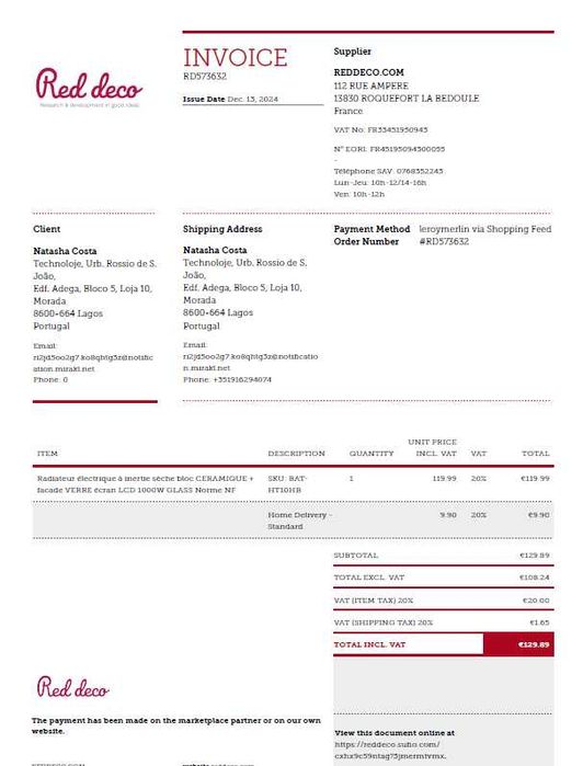 Aquecedor de parede 1000W muito económico