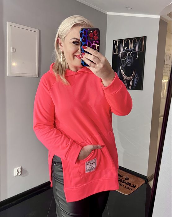 Bluza damska różowa intensywna