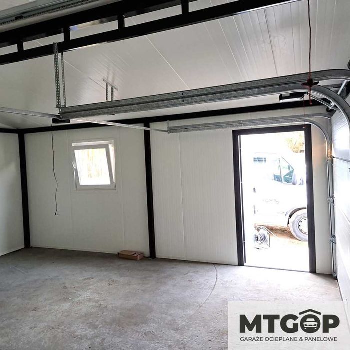 Garaż ocieplany z płyty warstwowej 5,8x 6m Olsztyn