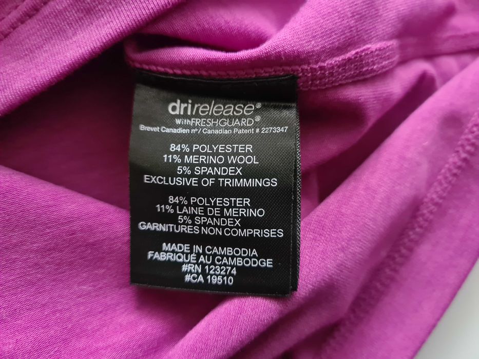 Koszulka/bluza termiczna, half zip merino wool, poliester, Paradox r L