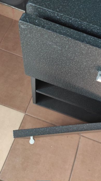 Loft Szklane firmowe biurko grafit metal