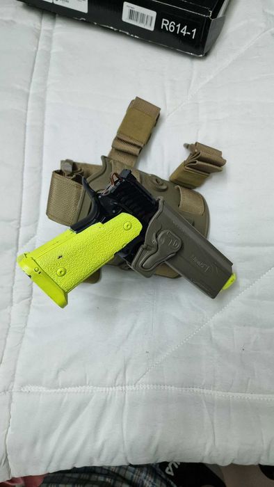 Coldre Amomax para Hi-Capa / 2011 (FDE) + plataforma de perna