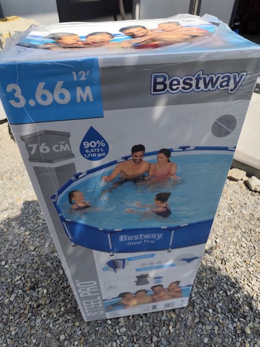 Basen stelażowy nowy pompa bestway 3.66 x 76cm nowy