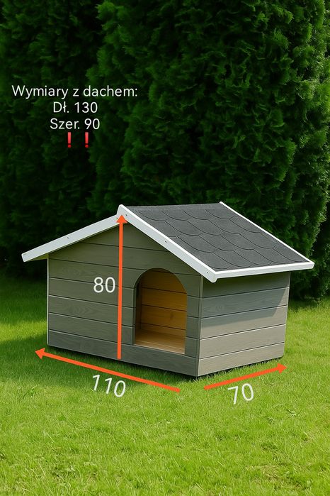 Domek Buda dla psa ocieplana z przedsionkiem, otwierany dach, różne wy