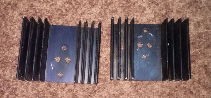 Алюминиевый радиатор для транзистора микросхемы  80х65х25 мм