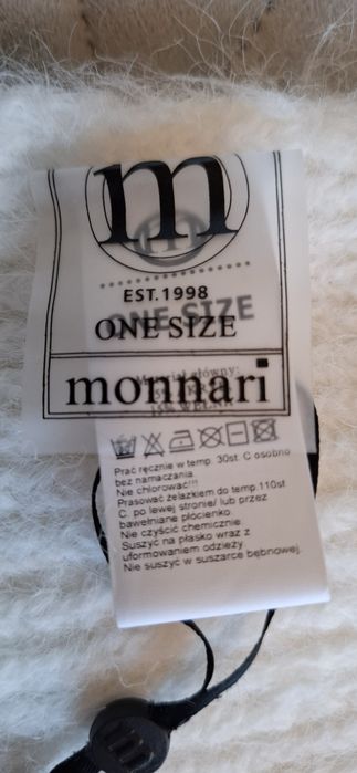 Elegancki komplet Monnari czapka + szalik – nowy