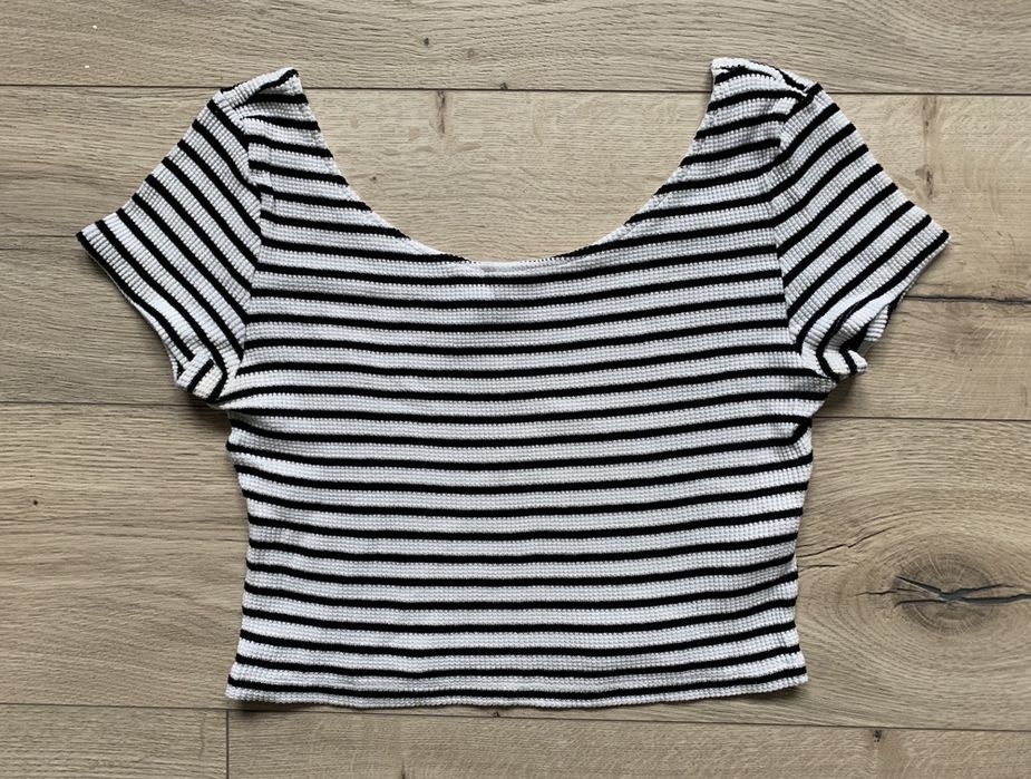 H&M bawełniany croptop XS