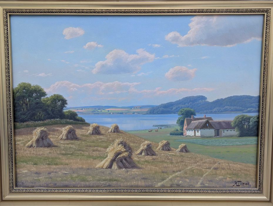 Kai Drews (1884-) Aukcyjne Malarstwo Złota Rama