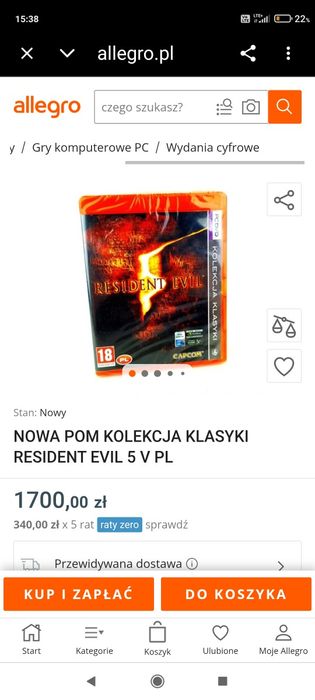 Resident Evil V 5 PL Pc Nowa Folia