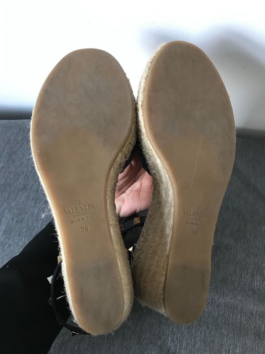 Valentino Garavani espadryle na koturnie 39 granatowe