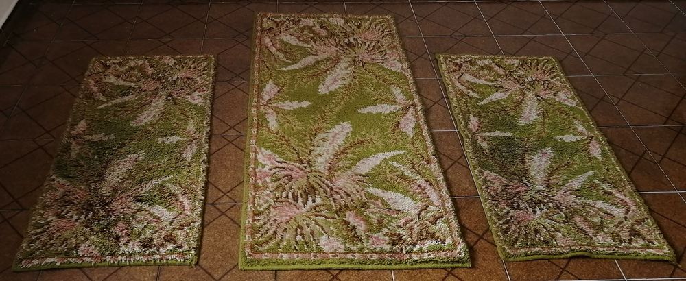 conjunto de 3 tapetes de quarto estado novo