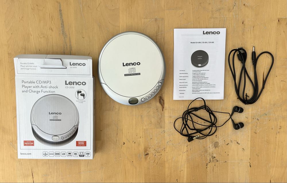 Leitor de CDs/MP3 Portátil Lenco CD-201SI (Novo / por estrear)