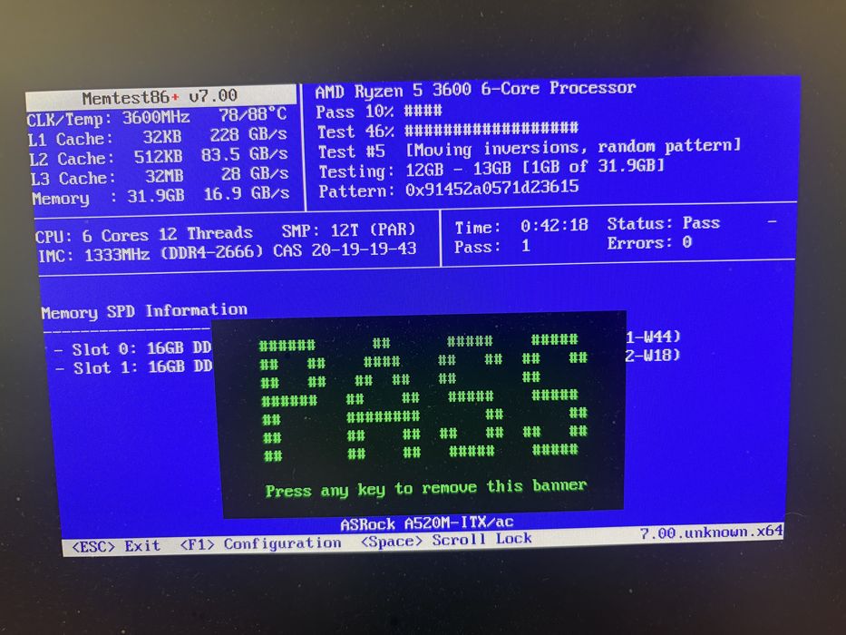 Sk Hynix (2x16GB) ECC UDIMM DDR4 2666Mhz, HMA82GU7CJR8N