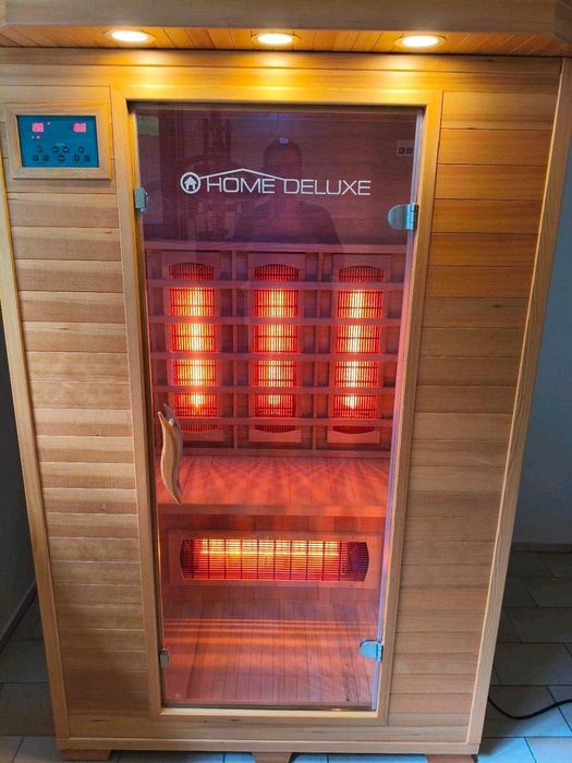 Sauna infrared infrarot na podczerwień kabina Home Deluxe REDSUN domowe spa oświetlenie