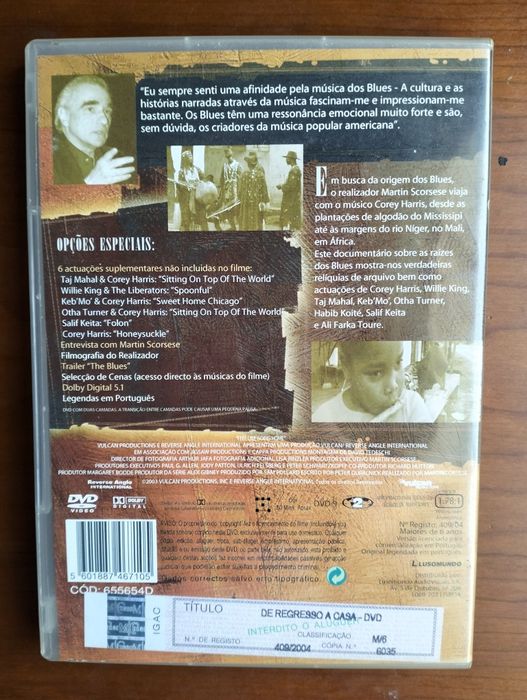 DVD De Regresso a Casa Martin Scorcese