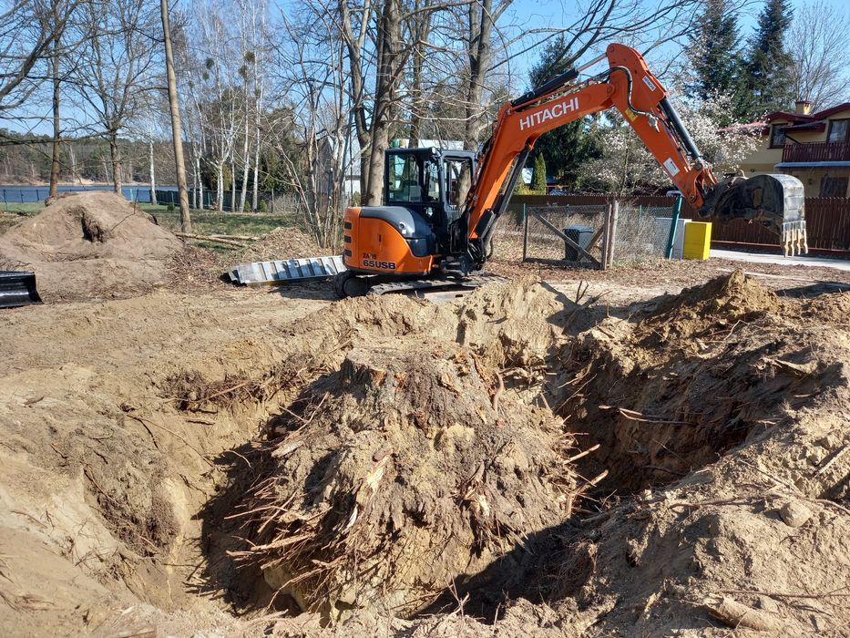 Usługi koparką, prace ziemne, piach, kruszywo, ziemia  ogrodowa
