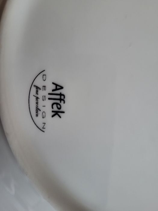 Zestaw do ciasta , tortu porcelanowy z łyżka  Affek .