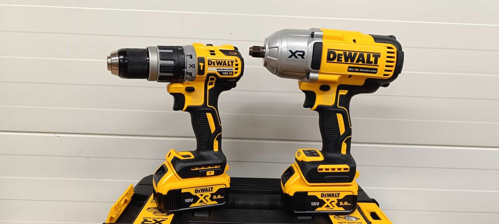 Klucz Udarowy 1355/1898NM Dewalt + wiertarko-wkrętarka 70Nm 2x5AH