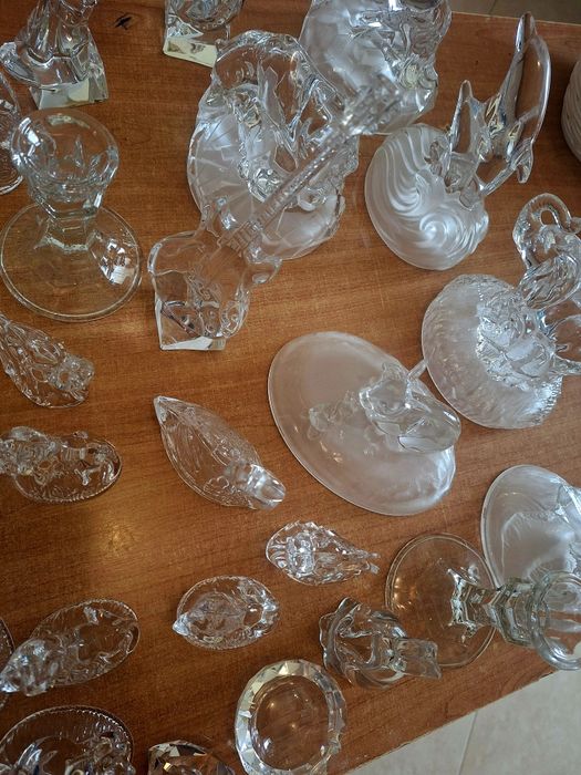 Lote de 31 peças em cristal em miniaturas