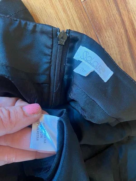 Solar sliska jak satyna m s 38 spodnica olowkowa basic czarna midi