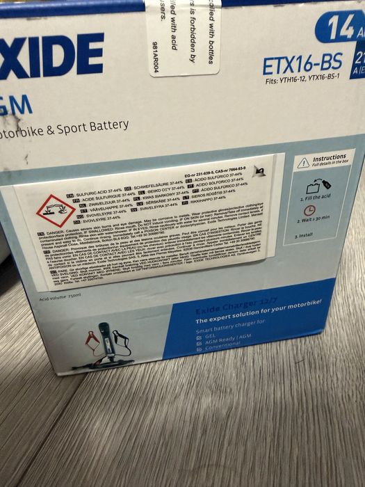 Akumulator EXIDE AGM ETX16-BS
