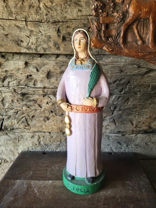 Ceramiczna figura Święta Łucja patrz podstawa