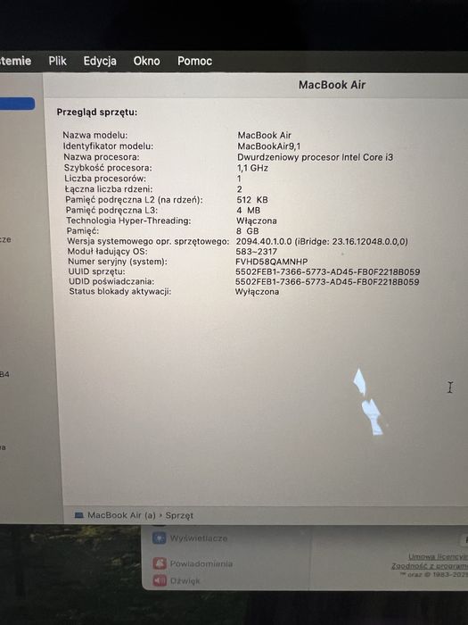 Macbook Air 13,3’