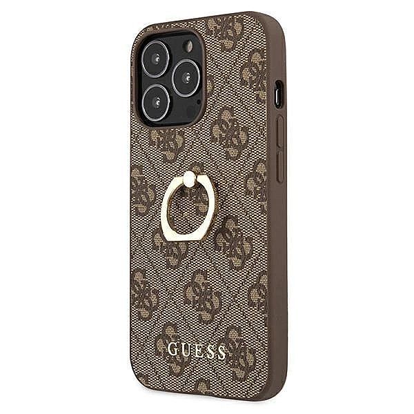 Etui Guess 4g Ring Stand na iPhone 13 Pro / iPhone 13 - brązowe