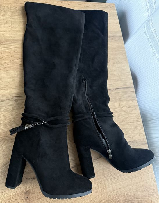 Ботфорти замшеві зима