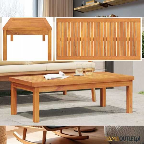 Stolik kawowy drewno akacjowe tarasowy 100x50cm wybór DaMaOutlet.pl