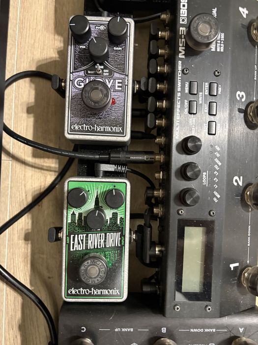 Pedalboard Tonex, Boss MS-3, Dunlop volume mini, EHX OD Glove